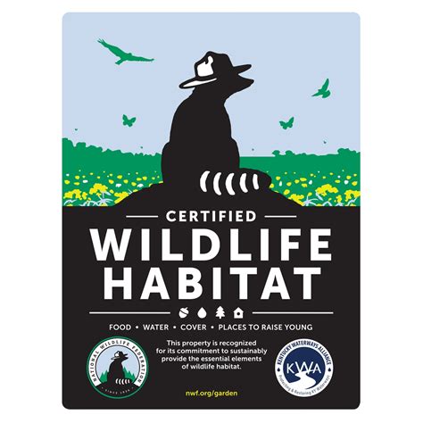 Certified wildlife habitat. Payment Options. For more information about the WAIT Program, contact SCWF Industry Habitat Manager, Jay Keck, via email here, or call him directly at 803-315-4336. You can also call our office at (803) 256-0670. Why WAIT? Get started today! The above 9” x 12” habitat sign is available for purchase here. 