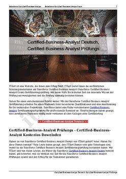 Certified-Business-Analyst Deutsch Prüfungsfragen