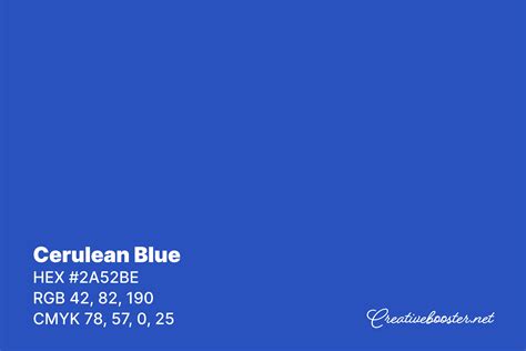 Cerulean Blue color hex code is #2A52BE - Color-Name.com