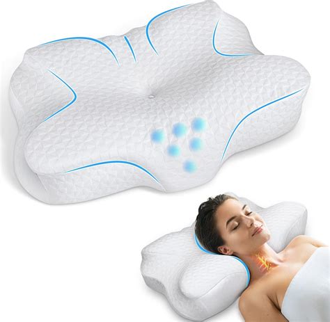 Cervical Memory Foam Pillow for Neck and Shoulder Pain Relief ...