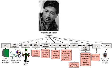 Cesar chavez biography timeline graph