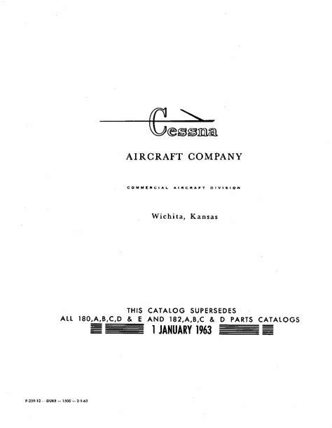 Cessna 180 182 parts manual catalog 1953 1962. - Wolfgang puck bistro rice cooker manual.