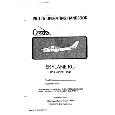 Cessna 182 rg manual de mantenimiento. - Tasto risposta 702 guida all'assunzione delle note.