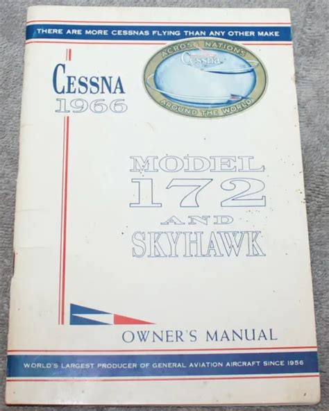 Cessna 1966 model 172 and skyhawk owners manual. - Masters level study in education a guide to success.