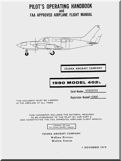 Cessna 402 c illustrated parts manual. - Outillage pour la récolte du foin et de l'ensilage.