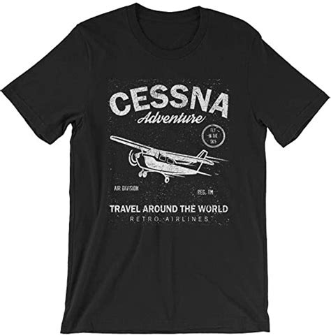 Cessna T-Shirt. Airplane Pilot 100% Cotton Premium Tee New