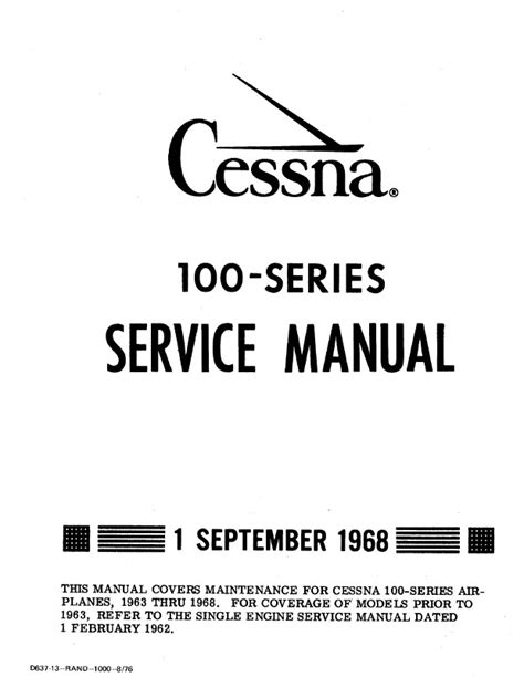 Cessna service 100 series repair manual 1963 68 cessna 150 172 177 180 182 185 service book. - Conocer bertrand russell y su obra.