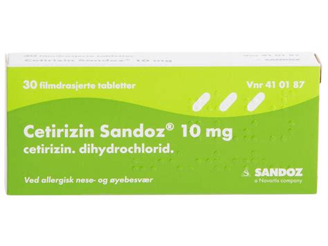Cetirizin dosering