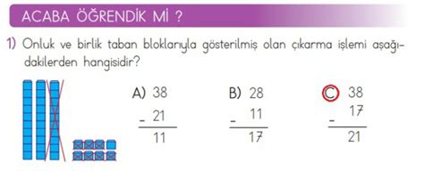 Cevap: Çıkarma işlemi yaparken onluk olan kısımları çıkarıp sonra birlik kısmını çıkarıyorum.