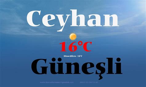 Ceyhan Hava Durumu 45 Günlük.