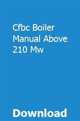 Cfbc boiler manual above 210 mw. - Service manual sharp 29fl94 color tv.