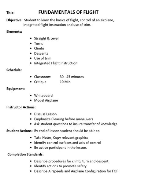 Cfi notebook lesson plans.  CA.  Technical subjects like the Fundamentals of Flight (Aerodynam...