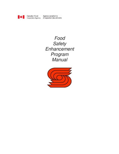 Cfia food safety enhancement program manual. - Handbuch der mathematischen fluiddynamik von s friedlander.