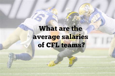 Average salaries for CFL Team Player: CA$60,108. CFL salary trends based on salaries posted anonymously by CFL employees.. 