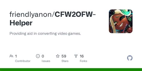 Cfw2ofw helper new version.  CFW2OFW Helper v6 @friendlyanon friendlyanon released this 2 hou...