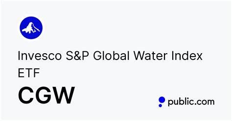 Income Distribution. CGW | A complete Invesco S&P Global Water Index ETF exchange traded fund overview by MarketWatch. View the latest ETF prices and news for better ETF investing. . 