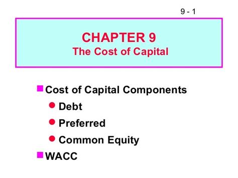 Ch 09 The Cost of Capital