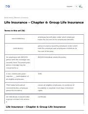 Ch 6 Group Life Flashcards Quizlet