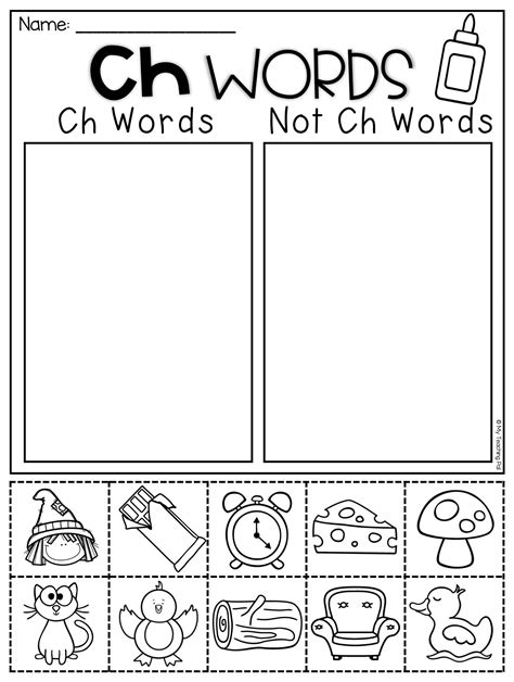 Ch Worksheet For First Grade