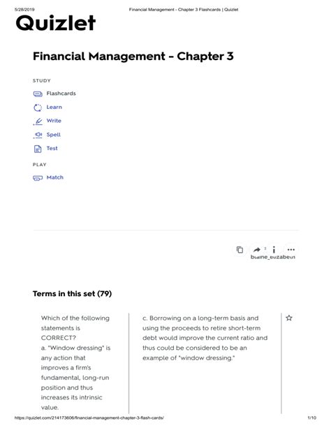 Ch. 12 Finance Test 3 Flashcards Quizlet