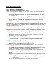 Ch.22 notes.docx - Ch.22 Notes - - - - - - - The biological species ...