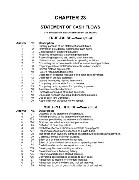 Ch23 statement of cash flows - CHAPTER 23 …