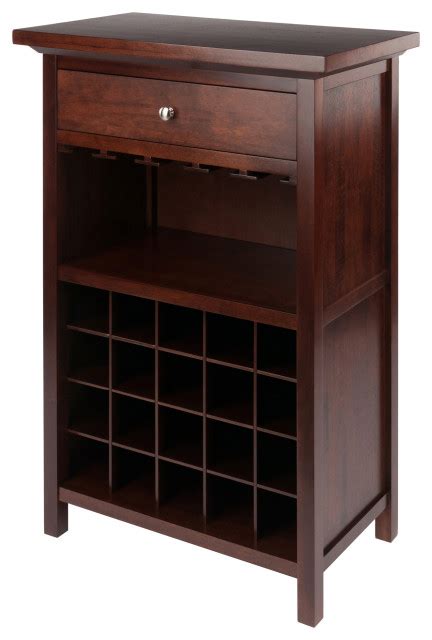 Chablis Wine Cabinet, Walnut - Transitional - Houzz