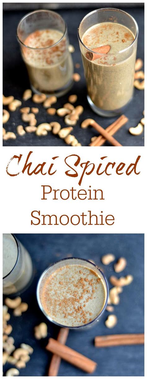 Chai Spiced Protein Smoothie - Wholesomelicious