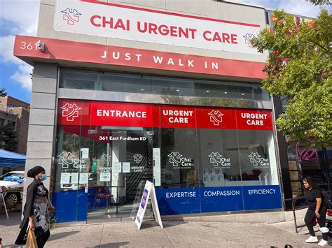 Chai care. The Chai Care Park Avenue urgent care center is located at 303 Park Avenue S. in New York, NY 10010. It is open from 8am to 6pm, seven days a week. Here are some nearby convenient locations: Restaurants: There are many restaurants within a short walk of the urgent care center, including The Grill Room, The Russian Tea Room, and The Whitney. 