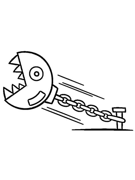 Chain Chomp Coloring Page - Funny Coloring Pages