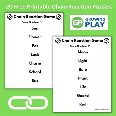 Chain Reaction Word Game Examples