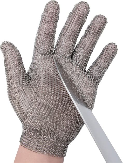 Chainmail gloves cooking.  It&rsquo;s comparable to ANSI Cut Level A9, whic...