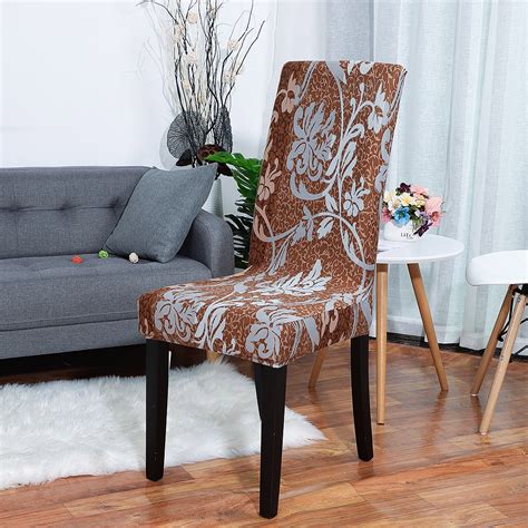 Chair Dining Covers Protector Solid Color Elastic Slipcover Kitchen ...