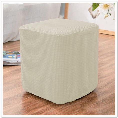 Chair Slipcover Footstool Cover Square Column Soft Sofa Foot