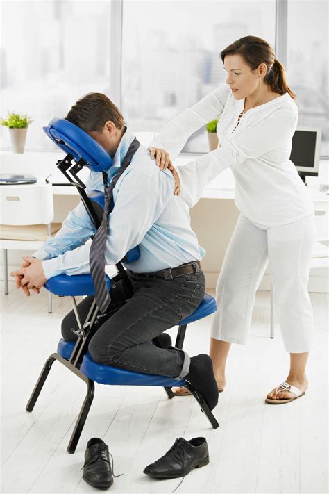 Chair massage. Seated Chair Massage · Increases productivity. · Improves morale. · Lowers anxiety. · Increases circulation. · Boosts immune system. · Low... 