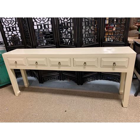Chairish console table. Shipping Price. $9 - $99. $39 - $499. Transit Time. 1 to 2 weeks. 2 to 4 weeks. Features 0.39ct Diamonds. Length is approximately 0.5 inches. 