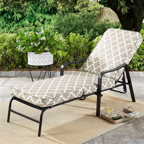 Chaise lounges sold separately 2. Material: Waterproof fabric (100% polyester) 3. UV protection WEIGHTS & DIMENSIONS 1. Seat Cushion: 1.5" x 26.5" W x 80" D 2. Back Cushion: 1.5" H 3. Overall Product Weight: 13 lb. FEATURES 1. Product Type: Seat/Back Cushion 2. Furniture Type: Chaise Lounge Cushion 3. Outdoor Use: Yes 4.
