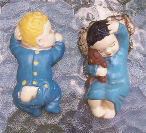 Chalk Ware Baby Girl Boy Figurines Bare Butt Set Of 2 Nursery …