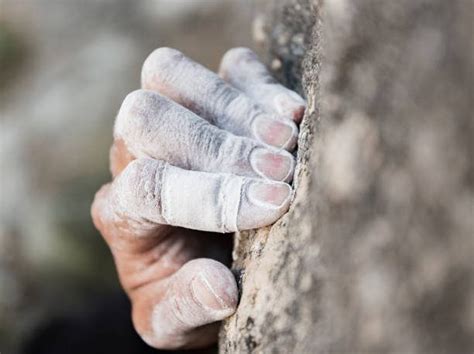Rock climbing is a sport in which participants climb up, across, or down natural rock formations or indoor climbing walls. ... Climbing chalk (MgCO 3) is commonly used as a drying agent to minimize sweating of the hands. Most other equipment is …. 