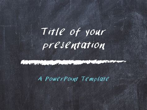 Chalkboard Powerpoint Template Presentationgo