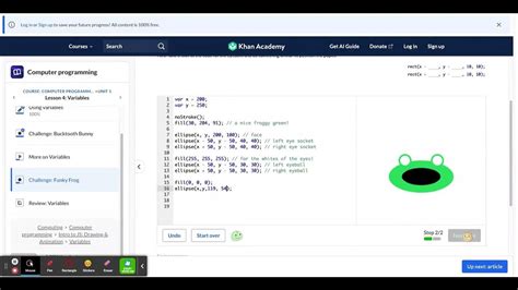 Challenge: Funky Frog Khan Academy - YouTube