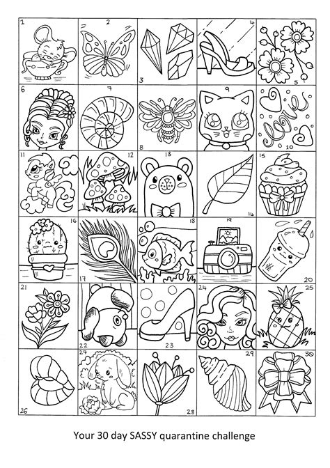 Challenge Coloring Pages