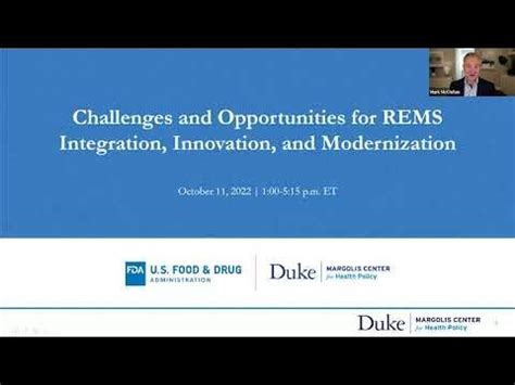 Challenges and Opportunities for REMS Integration, …