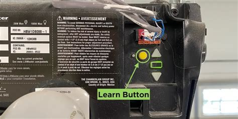 Chamberlain learn button not working.  The unit works with LiftMaster, Chamberlain, Sears ...