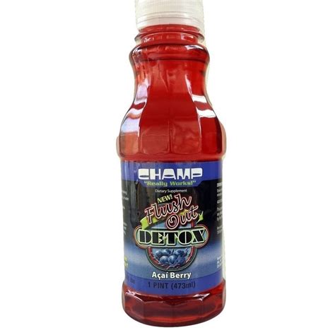 Champ detox instructions. 4 – Champ Flush Out. Champ Flush Out is an iconic detox drink that has been on the market for many years. Its popularity can be attributed to its three tasty flavors – Orange-Mango, Strawberry-Kiwi and Lemon-Lime. Not only does it provide delicious hydration but also serves as a reliable solution in helping users pass drug tests without fail. 