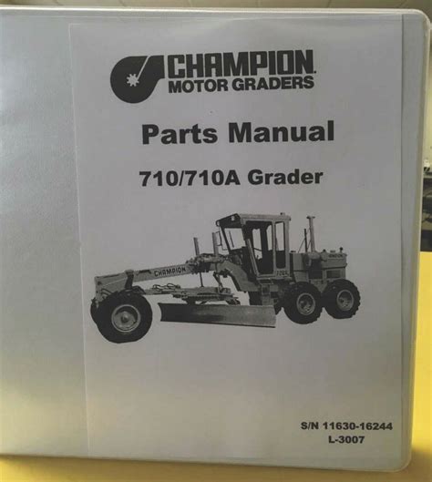 Champion 710a motor grader parts manual. - 2012 harley sportster 1200 service manual.