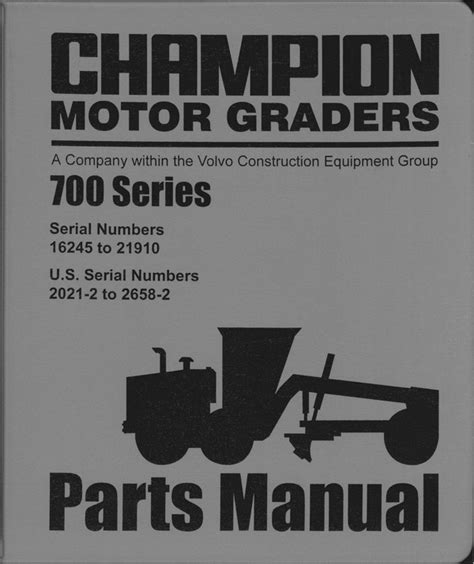 Champion grader series 700 parts manual. - Cruzes brancas [o diário de um pracinha].