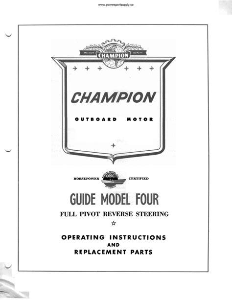 Champion guide 4 2n 4 2 hp outboard motor manual. - Elige 20 - el misterio del escudo escoces.