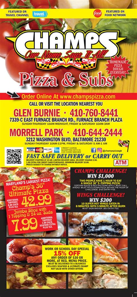 Pizza Restaurants Take Out Restaurants. Website. (410) 305-8808. 2790 Macarthur Rd. Fort George G Meade, MD 20755. $$. From Business: Domino's Pizza in Ft. Meade is your pizza restaurant for fast pizza delivery. We have coupons and specials on pizza, pasta, buffalo wings, & more! Order online….. 