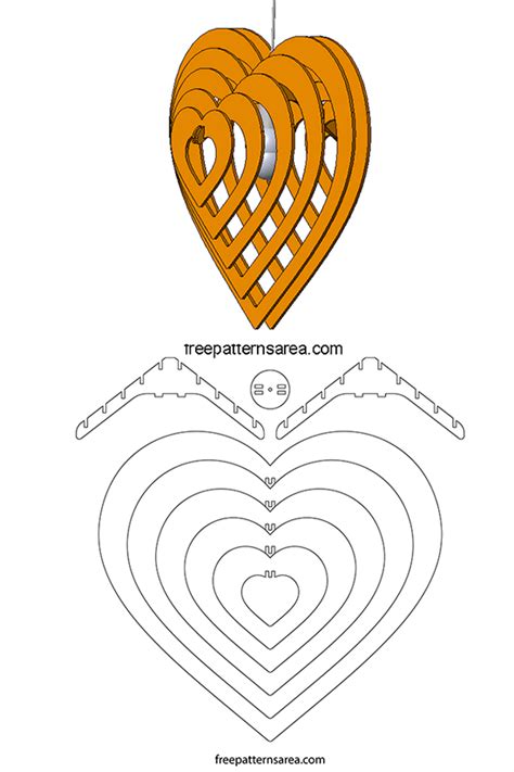 Chandelier Template, Free 3D and 2D Laser Cutting Files